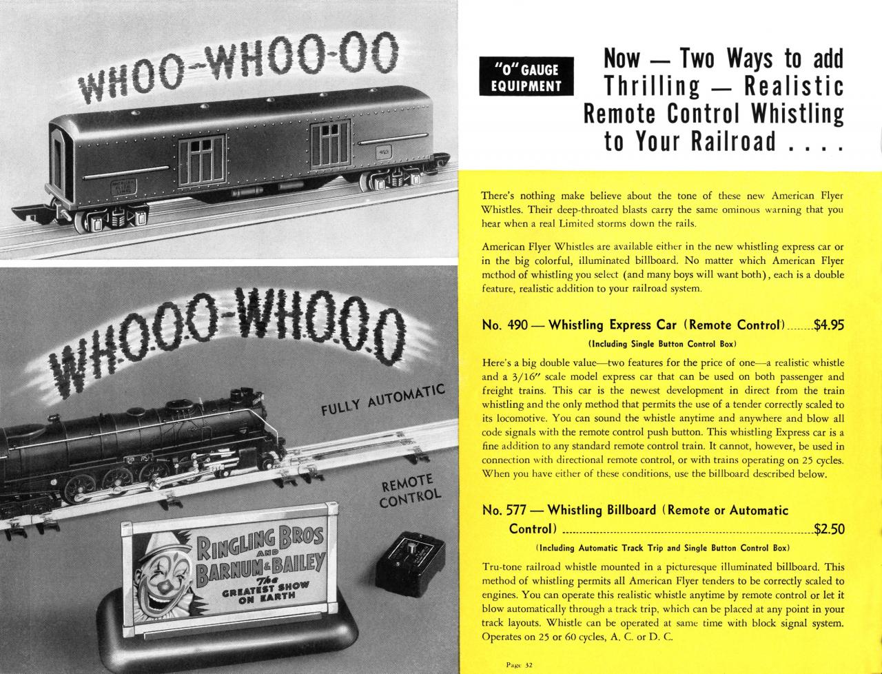 American Flyer Trains 1940, page 32 A.C. Gilbert Catalog Archive